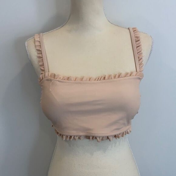 Ruffle Bandeau Bikini With High Waisted Bottom - Picture 2 of 9